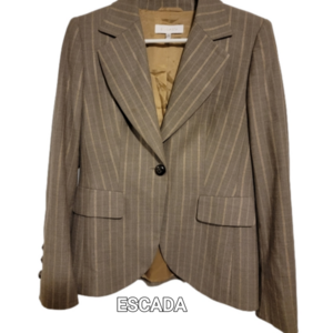 ESCADA Wool Pinstriped Jacket Lined Sz 8/38